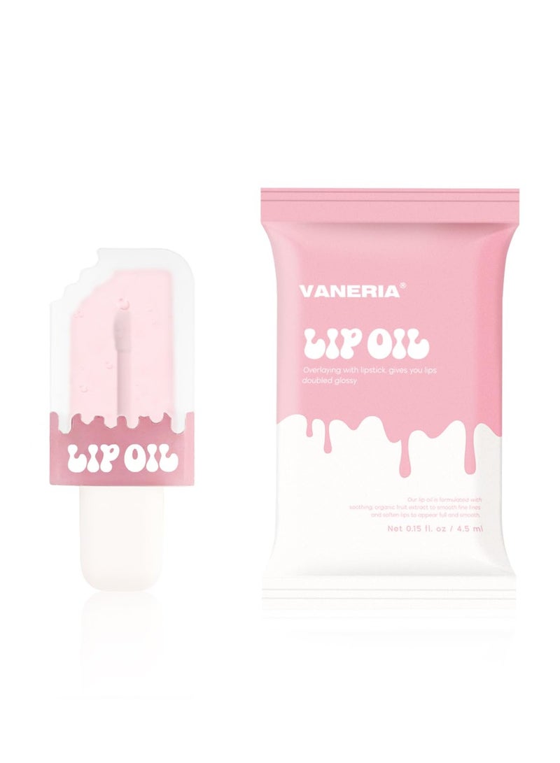 KASTWAVE Hydrating Lip Glow Oil, Plumping Lip Gloss, Moisturizing Lip Oil Gloss, Non-sticky Lip Oil for Lip Care and Dry Lips, Clear Lip Oil Gloss, Moisturizing Hydrating and Nourishing, Long Lasting( 4.5ml ) - Image 1