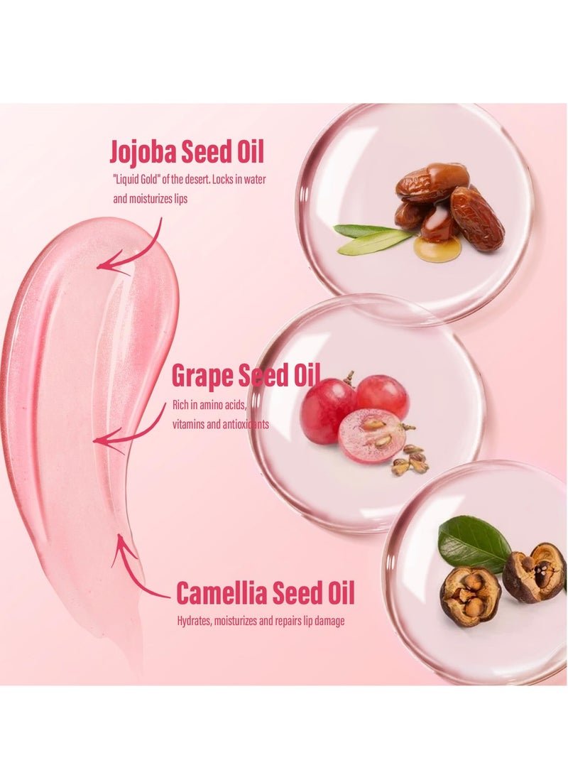 KASTWAVE Hydrating Lip Glow Oil, Plumping Lip Gloss, Moisturizing Lip Oil Gloss, Non-sticky Lip Oil for Lip Care and Dry Lips, Clear Lip Oil Gloss, Moisturizing Hydrating and Nourishing, Long Lasting( 4.5ml ) - Image 4