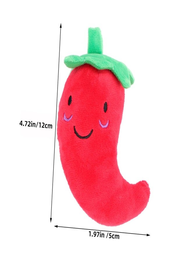 JOINPAYA 5Pcs Squeaky Dog Chew Toys Interactive Pet Sound Toys Chili Pepper Shape for Indoor Outdoor Pet Entertainment and Teething Training 4.72X1.96X1.18In - Image 2