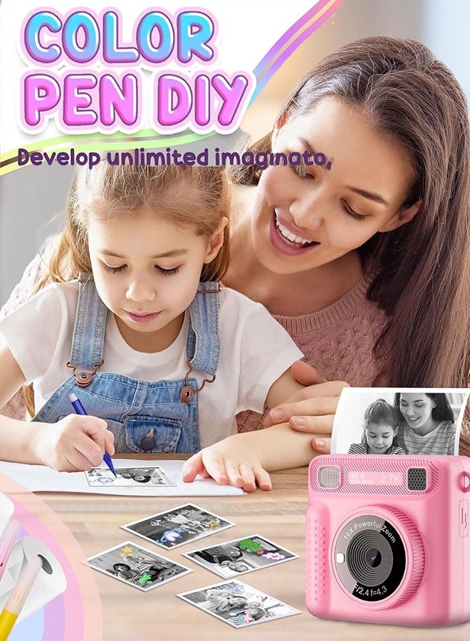 ERTYU Instant Print Camera for Kids,Instant Camera for Girls Boys,Kids Camera Toys for Toddler 1080P HD Selfie Digital Camera with Print Paper & 32G Card,Birthday Gifts for Girls Age 3-12 Years Old - Image 4