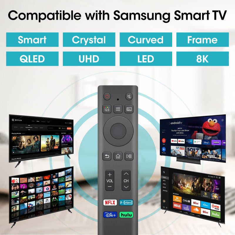YesBes 2 Pack for Samsung Smart TV Remote, Universal Control Replacement for Samsung 2019-2025 QLED Crystal UHD Smart TVs (NO Voice Function) - Image 2