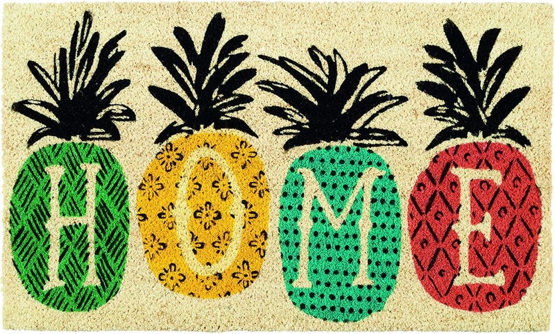 DII Bulk order available stock Natural Coir Doormat, Home Sweet Home Mat, Pineapple Home, 18x30" Varied size selections - Image 1