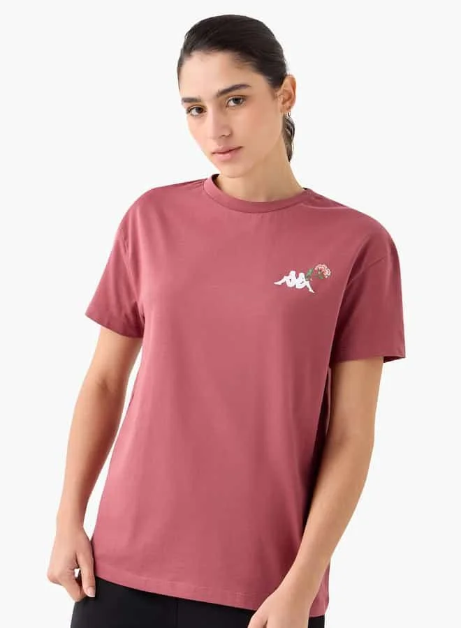 Kappa Kappa Graphic Print T-shirt with Crew Neck and Short Sleeves
