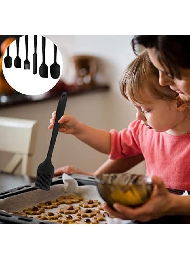 SKY-TOUCH Silicone Spatula Set 6 Piece Non Stick Rubber Spatula Set Heat Resistant Spatula Kitchen Utensils Set For Cooking Baking And Mixing - Image 4