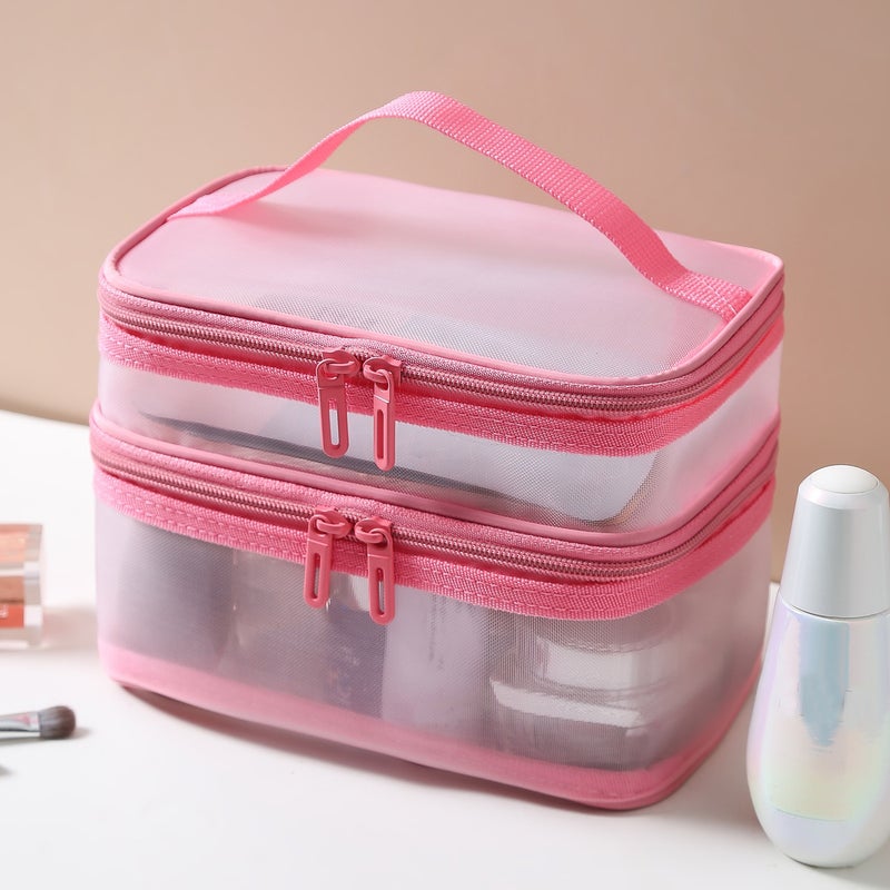 Multifunctional Simple Toiletry Bag Portable Large Capacity Cosmetic Bag Palace Style Cosmetic Storage Bag Small Printable Logo - Image 1