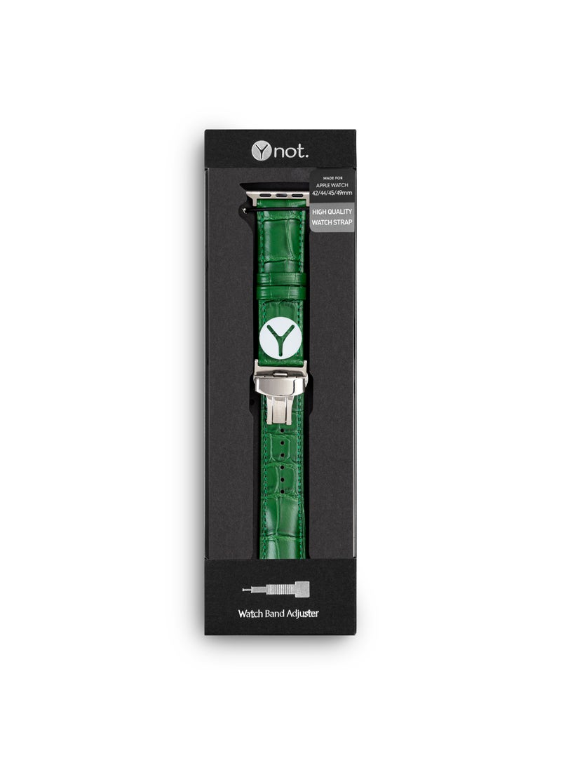 YNOT Apple Watch Band 44mm, 42mm, 45mm, and 49mm Stainless Steel - Green - Image 2