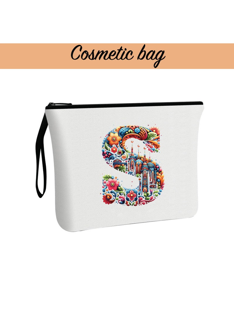 PRINTSHOP4ME Pack of 3 Initial Monogram Gift Set - Black Coffee Mug, Cosmetic Bag and Cotton Tote bag Set - Gift Set for Her - Perfect for Ramadan, School, Travel and Birthday Gift - Image 4