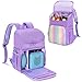 GRAOSO Carrying Backpack Compatible with Toniebox 21 Travel Bag for Audio Player Starter Set Accessories Storage for Charger Headphone 3 Clear Pockets for Figures Display Purple Bag Only - Image 3