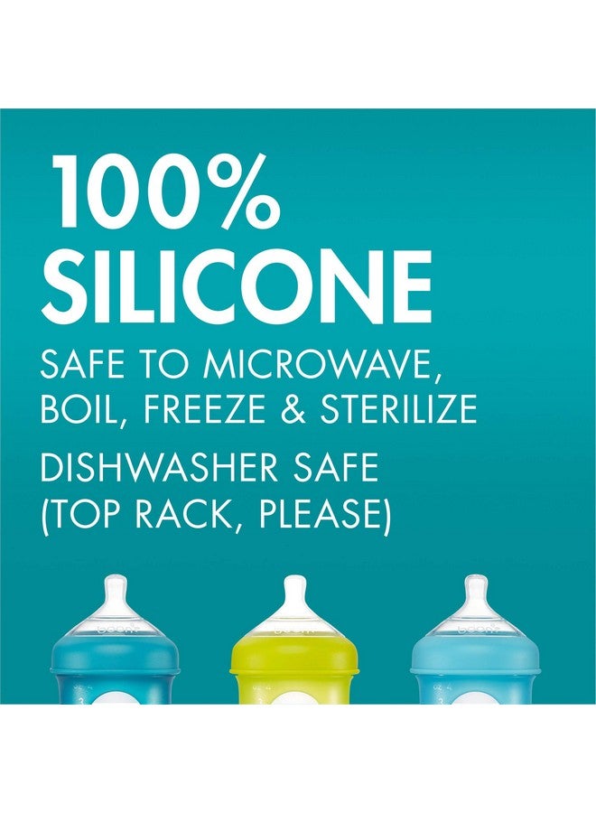 BOON Boon Nursh Reusable Replacement Pouch with Collapsible Silicone Pouch Design - Everyday Baby Essentials - Stage 1 Slow Flow Bottles - Gray - 4 Oz - Image 5