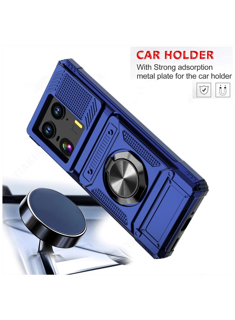 General Motorola Moto Edge 50 Ultra Wallet Case with Rotating Holder Kickstand & Hidden Card Holder, Non-Slip Rugged Case for Moto Edge 50 Ultra  - Image 2