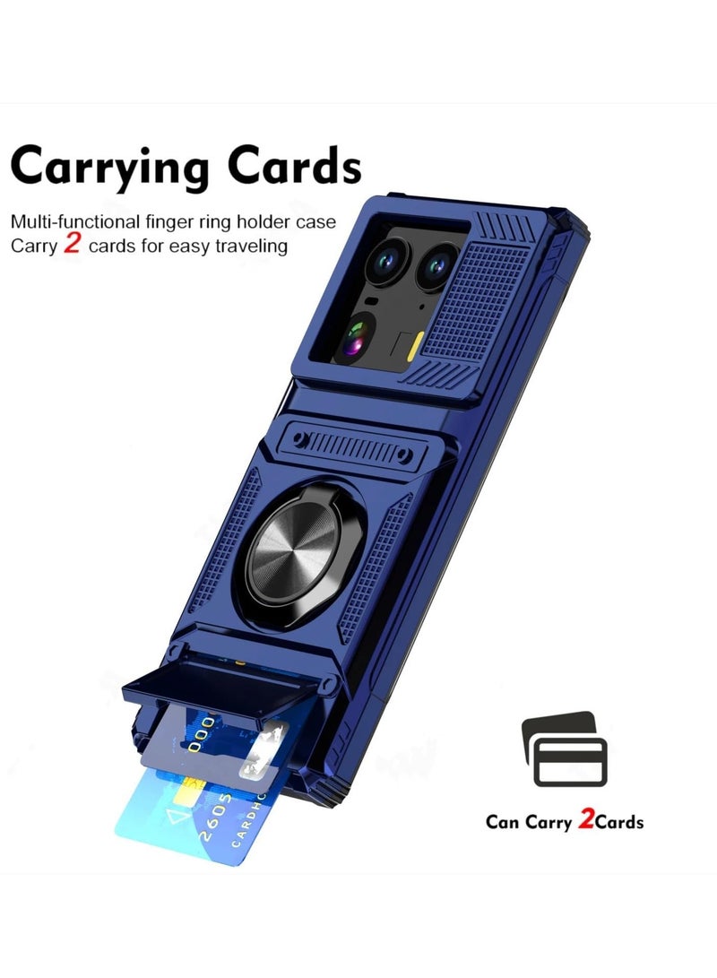 General Motorola Moto Edge 50 Ultra Wallet Case with Rotating Holder Kickstand & Hidden Card Holder, Non-Slip Rugged Case for Moto Edge 50 Ultra  - Image 3