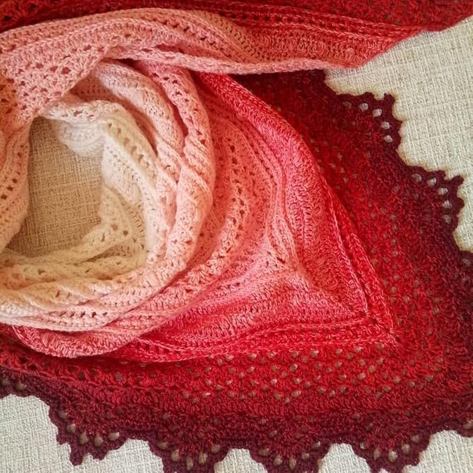 Troyarn Harmony - 55% Cotton 45% Acrylic, Multicolor Rainbow Crochet Yarn,Soft Lightweight Sport Weight Yarn for Knitting, Baby Blankets,Shawls and Summer Projects 1 Fine/250gr/1094 yd - 122297 - Image 2