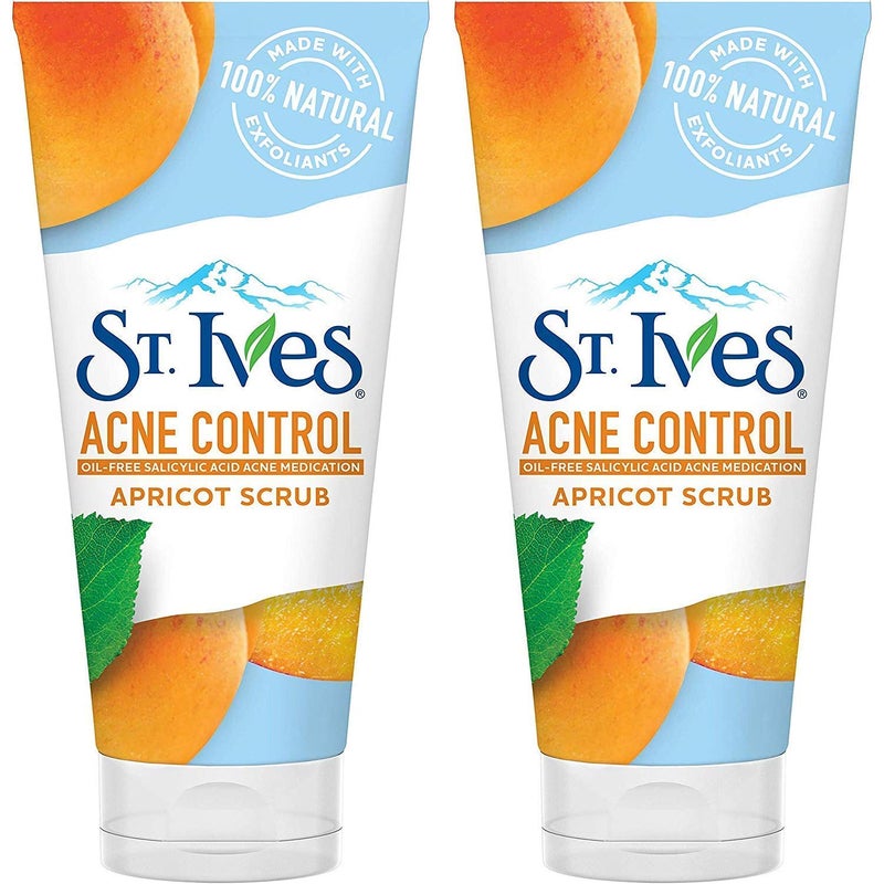 St. Ives Acne Control, Apricot Scrub 6 oz (Pack of 2) - Image 1