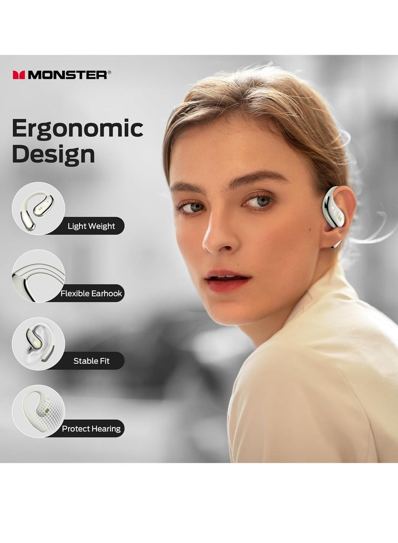 Monster Open Ear AC360, Wireless Bluetooth Rotary Earphone, with Lanyard, Upgraded Bluetooth 5.4, Touch Control, 24h Long Battery Life, IPX5 Waterproof, Long Wear Comfortable and Not Tired - Image 2