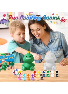 LKTOCAFT Paint Your Dinosaur Lamp Art Craft Kits, Party Favors for Kids DIY Toys Night Light, Art Supplies Painting Kit for Kids Ages 6-12, Boys Girls Birthday Gift  - Image 3