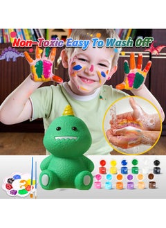 LKTOCAFT Paint Your Dinosaur Lamp Art Craft Kits, Party Favors for Kids DIY Toys Night Light, Art Supplies Painting Kit for Kids Ages 6-12, Boys Girls Birthday Gift  - Image 5