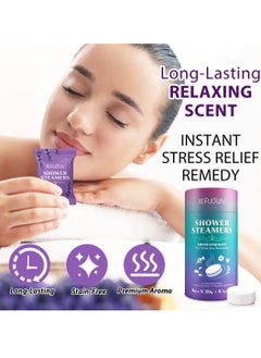 Sefudun 8Pcs Shower Steamers Body Restore Shower Steamers Aromatherapy 8 Scents or Home Spa Relaxation Instant Stress Relief Essential Oils Scent Shower Bath Bombs Variety Scent Shower Bath Bombs  - Image 3