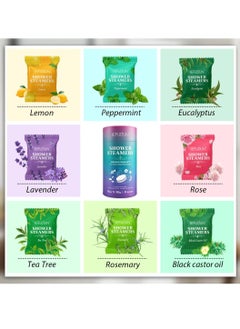 Sefudun 8Pcs Shower Steamers Body Restore Shower Steamers Aromatherapy 8 Scents or Home Spa Relaxation Instant Stress Relief Essential Oils Scent Shower Bath Bombs Variety Scent Shower Bath Bombs  - Image 5