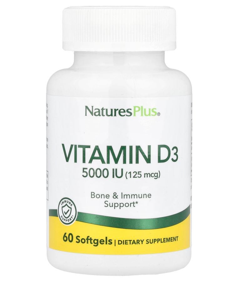 Vitamin D3 125 mcg (5000 IU) 60 Softgels
