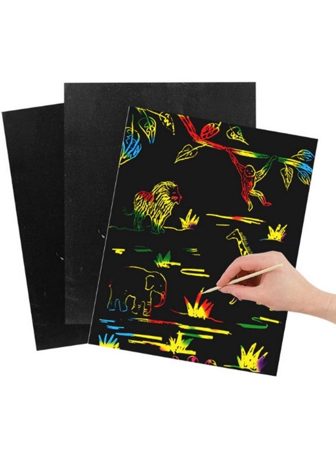 كبير آرت ورق رسم ملون من كابير آرت، ١٠ ورقات وأداة خدش واحدة، مقاس A4 - Image 4