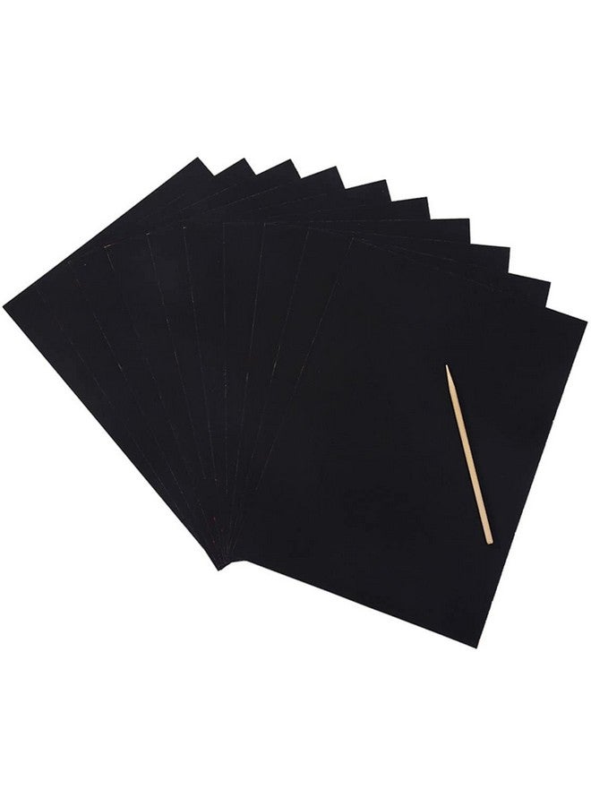 كبير آرت ورق رسم ملون من كابير آرت، ١٠ ورقات وأداة خدش واحدة، مقاس A4 - Image 1