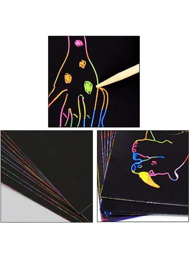 كبير آرت ورق رسم ملون من كابير آرت، ١٠ ورقات وأداة خدش واحدة، مقاس A4 - Image 5