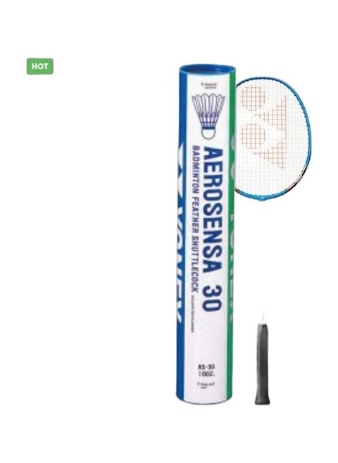 Muscle Power 8S Cyan 2Ug4 + Aerosensa 30Shuttlecocks Pack