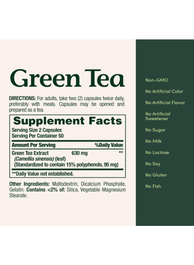 general Nature's Bounty Green Tea Capsules 315 Mg 100s - Image 5