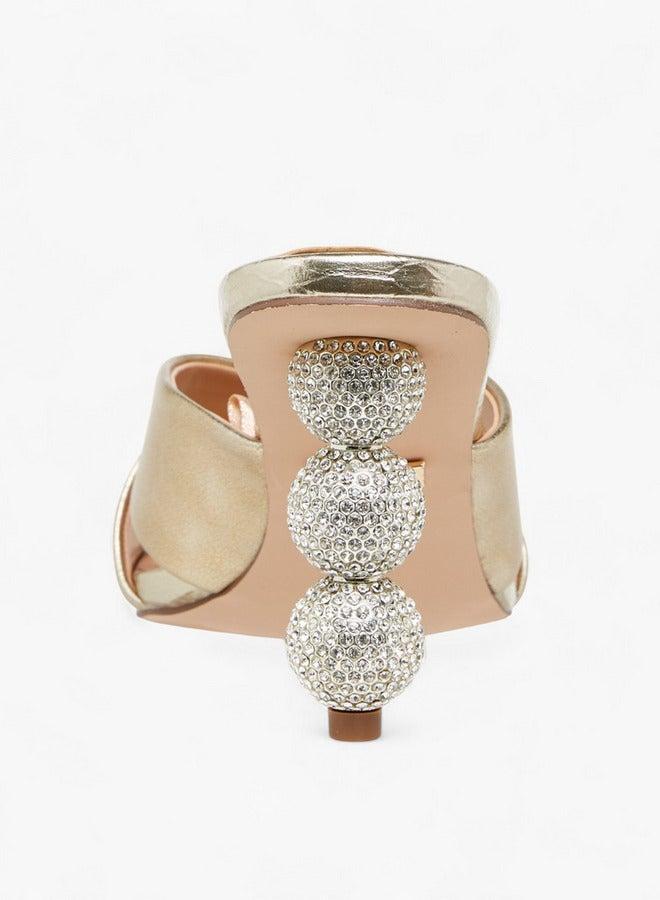 Celeste Women's Embellished Slip-On Sandals with Stiletto Heels - Image 5