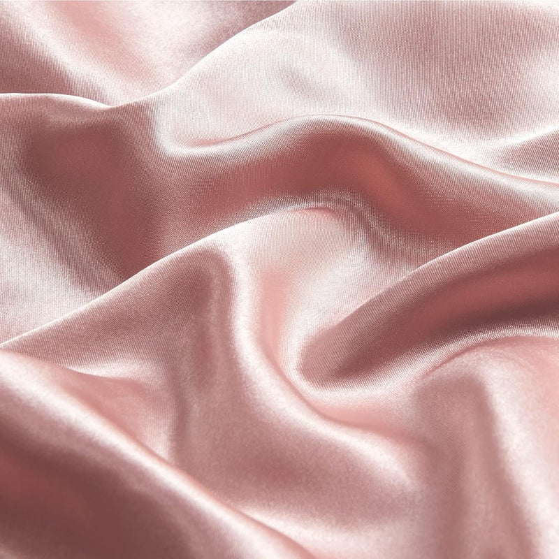 BEDELITE Satin Pillowcase with Zipper, Rose Pink King Size Pillow Cases Set of 2, Super Soft and Cooling Similar to Silk Pillow Cases, Gift for Women Men(20x36 Inches) - Image 3