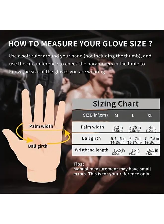 Black Fingerless Gym Gloves With Adjustable Wrist Support For Fitness - Image 3