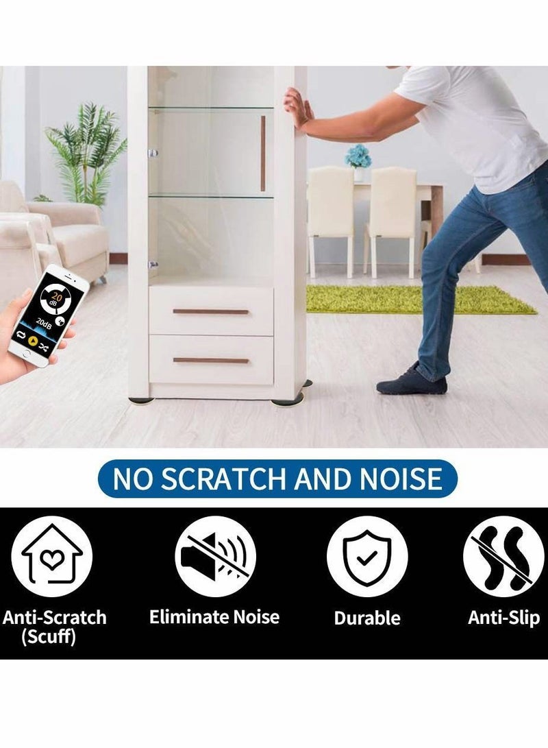 Y&D Furniture Sliders for Carpet 24 Pack Heavy Duty Moving Pads, 3.5 Inch Reusable Movers Protect Surfaces  - Image 2