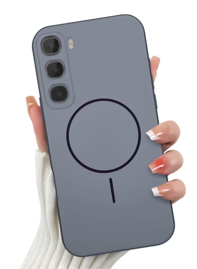 Hybrid Acrylic Protective Case For Infinix Hot 60 Pro+ – Hard Back with Silicone Bumper & Trendy Ring Design – Black