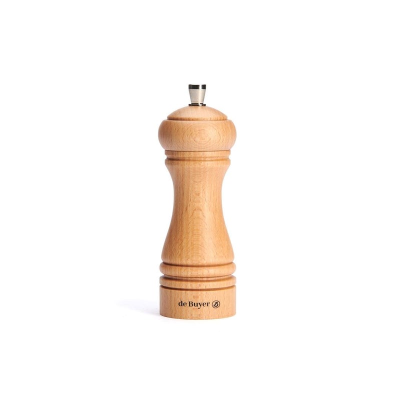 de Buyer JAVA Pepper Mill, Natural - 5.5” - Stainless Steel & Beechwood - Includes Knob to Adjust Grind Size - Corrosion Resistant - Made in France - Image 4