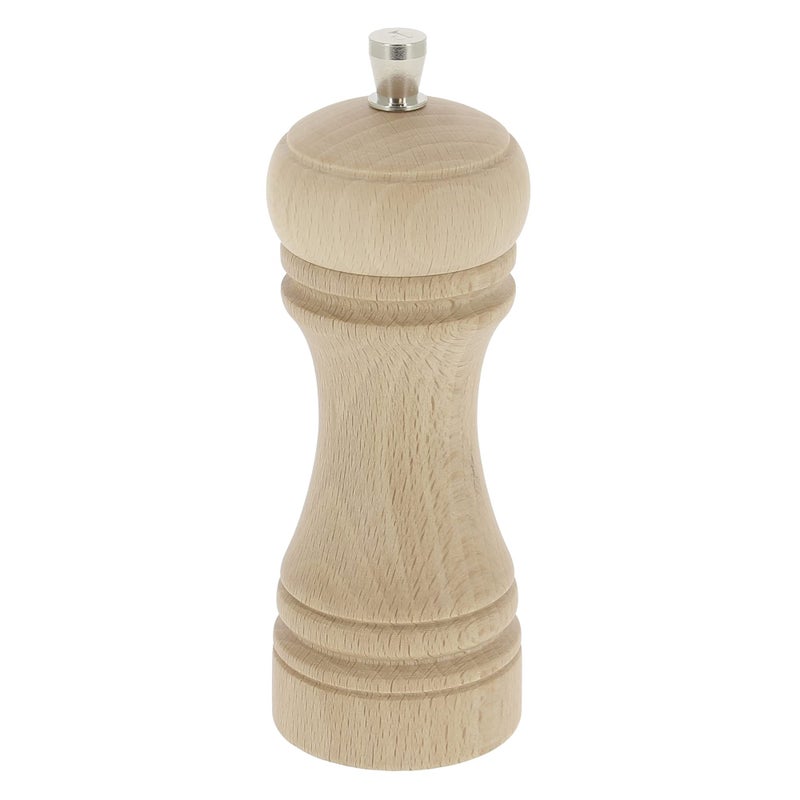 de Buyer JAVA Pepper Mill, Natural - 5.5” - Stainless Steel & Beechwood - Includes Knob to Adjust Grind Size - Corrosion Resistant - Made in France - Image 1
