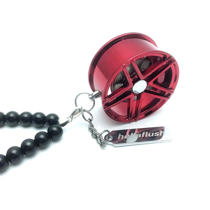 Generic Luxury BBS Wheel Hub Car Pendant Red 