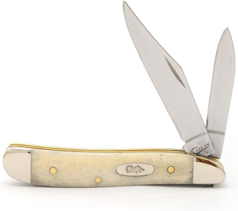 XX WR Pocket Knife Natural Bone Peanut Item #22727 - (6220 SS) - Length Closed: 2 7/8 Inches