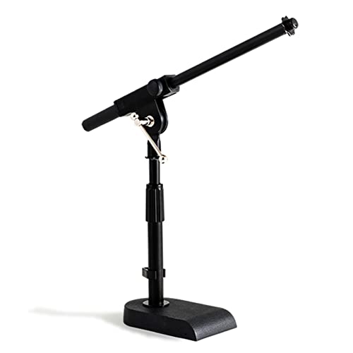Stage Rocker Adjustable Low-profile Microphone Stand - Snare/Tom Bottom/Bass (Kick) Drum/Table Top, Adjustable Height, 15.75“ Telescoping Boom Arm, Clip-on cable holder, Powered by Hamilton (SR610111) - Image 1