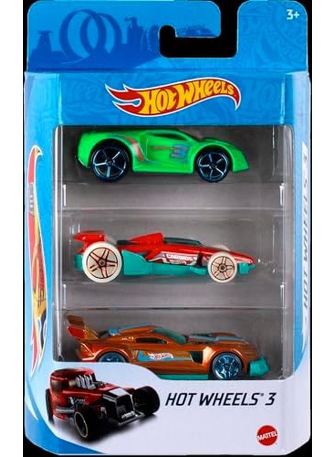 Hot Wheels 1 64 Scale Toy Race Cars Pick Up Trucks Rescue Vehicles Hot Rods And More 3 Pack Styles May Vary - Image 3