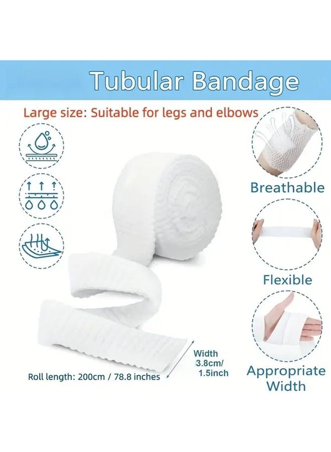 أنبوب مرن بعرض متوسط 0.98 بوصة، ضمادة شبكية تسمح بالتنفس، ذاتية اللصق لدعم الرياضة - Image 4