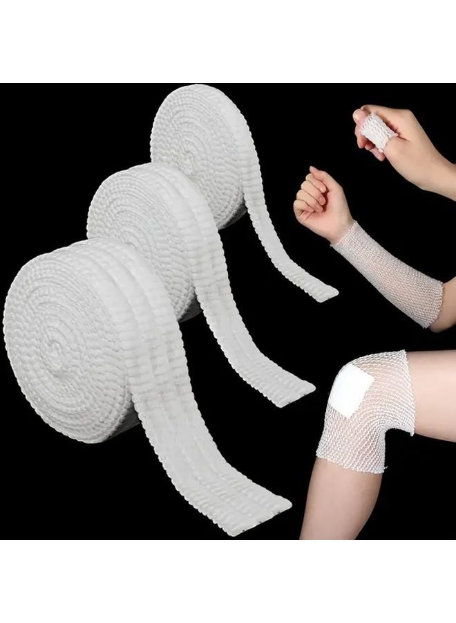 أنبوب مرن بعرض متوسط 0.98 بوصة، ضمادة شبكية تسمح بالتنفس، ذاتية اللصق لدعم الرياضة - Image 2