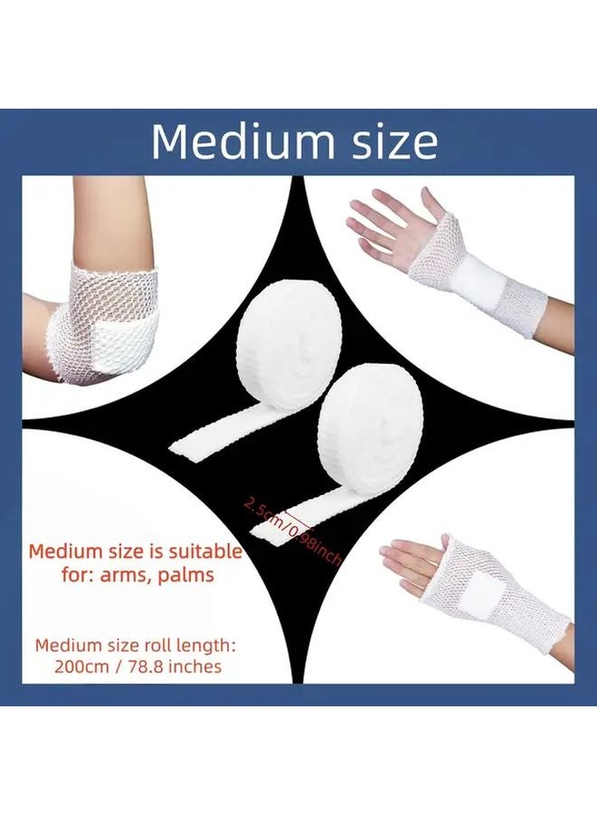 أنبوب مرن بعرض متوسط 0.98 بوصة، ضمادة شبكية تسمح بالتنفس، ذاتية اللصق لدعم الرياضة - Image 5