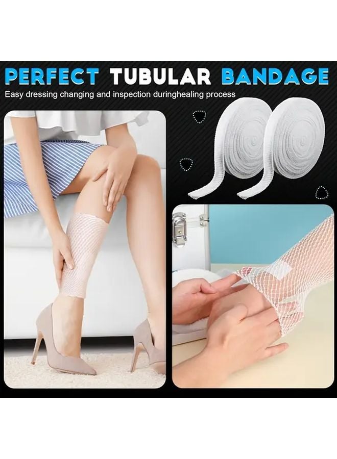 أنبوب مرن بعرض متوسط 0.98 بوصة، ضمادة شبكية تسمح بالتنفس، ذاتية اللصق لدعم الرياضة - Image 3