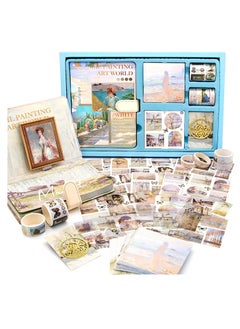 Y&D Large Aesthetic Scrapbook Journaling Kit Vintage Oil Painting B6 Notebook Scrapbooking Supplies DIY Craft Decor Gifts for Teen Girl Women  - Image 1
