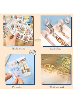 Y&D Large Aesthetic Scrapbook Journaling Kit Vintage Oil Painting B6 Notebook Scrapbooking Supplies DIY Craft Decor Gifts for Teen Girl Women  - Image 4