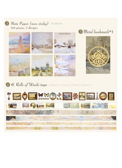 Y&D Large Aesthetic Scrapbook Journaling Kit Vintage Oil Painting B6 Notebook Scrapbooking Supplies DIY Craft Decor Gifts for Teen Girl Women  - Image 3