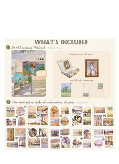 Y&D Large Aesthetic Scrapbook Journaling Kit Vintage Oil Painting B6 Notebook Scrapbooking Supplies DIY Craft Decor Gifts for Teen Girl Women  - Image 2