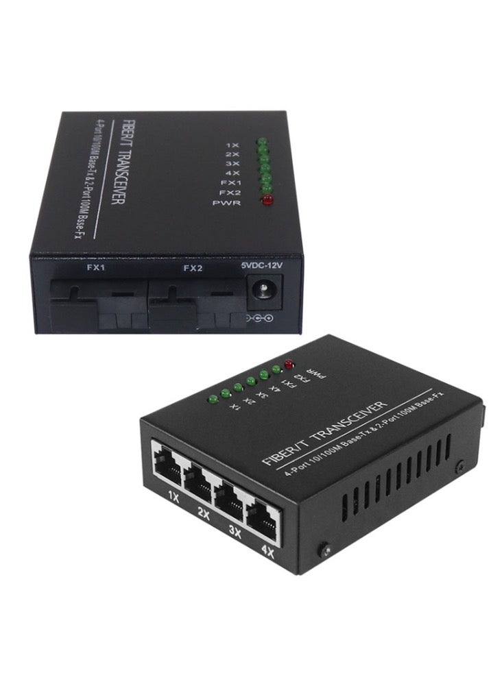 2 Fiber Port & 4 LAN Port 10/100M Ethernet Switch Fiber Optic Switch - Image 1