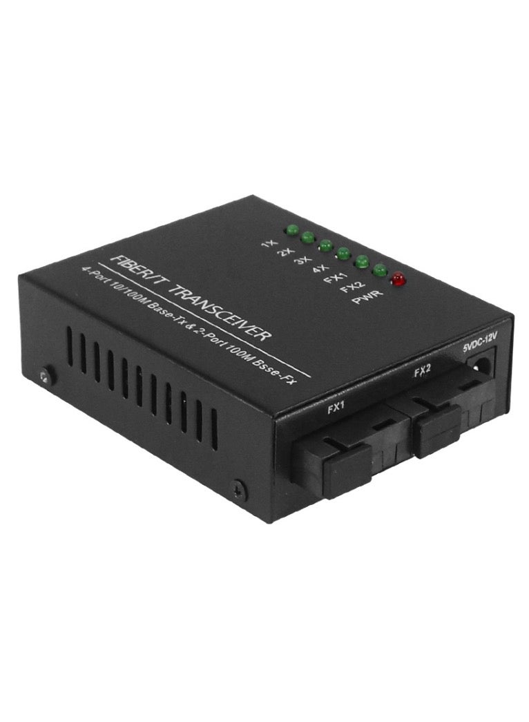 2 Fiber Port & 4 LAN Port 10/100M Ethernet Switch Fiber Optic Switch - Image 2