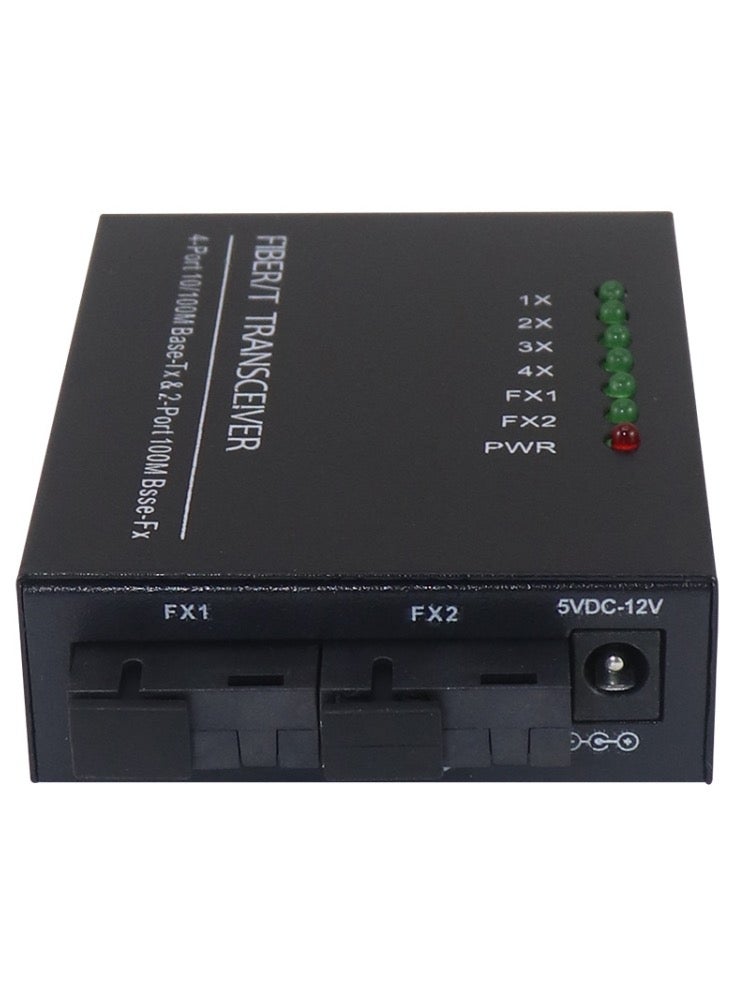 2 Fiber Port & 4 LAN Port 10/100M Ethernet Switch Fiber Optic Switch - Image 3